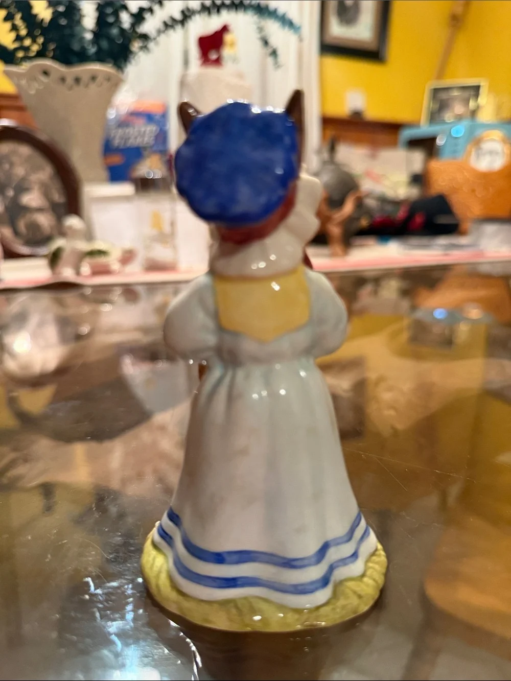 Royal Dowlton Mrs Bunnykins-Painted Ceramic Bunny Figurine